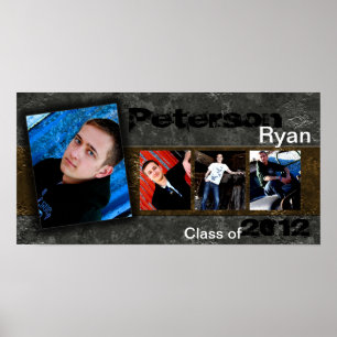 10"x20" 4 Slot SENIOR Collage Montage Inked Poster