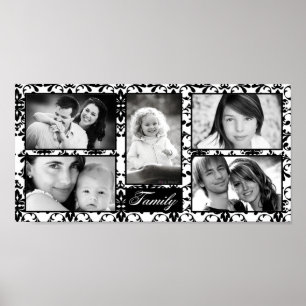 10"x20" 5 Slot Personalized Family Collage Montage Poster