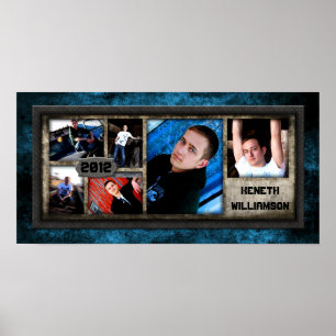 10"x20" 6 Slot SENIOR Collage Montage Wrot Iron Poster