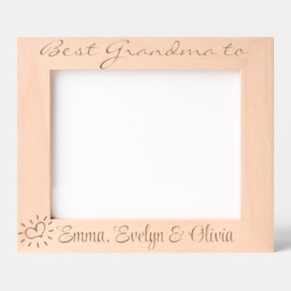 10 x 8", For Grandma of Triplets, 3 Grandkids, Etched Frames
