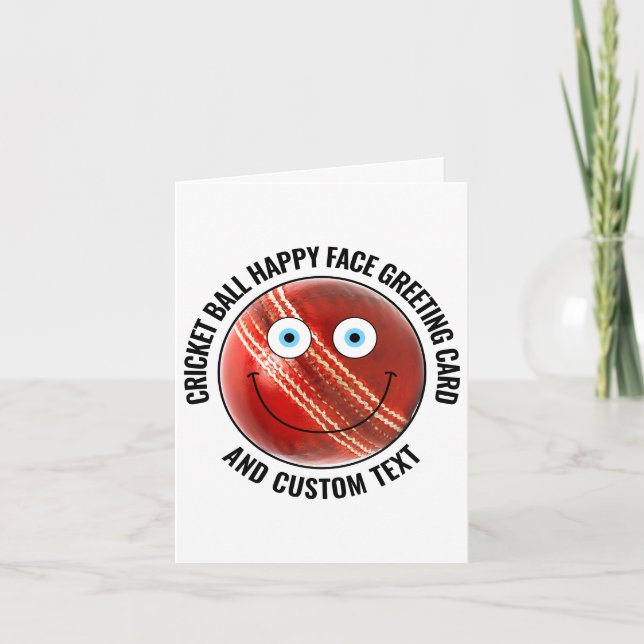 10 x Custom Cricket BLUE EYES Happy Face Greeting Card (Front)
