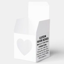 10 x Custom Personalised Heart Favour Boxes