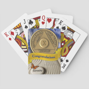10 Year AA Anniversary Coin Serenity Playing Cards
