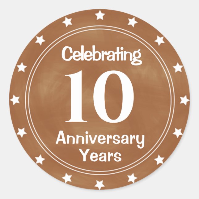 10 Year Anniversary Envelope Seal (Front)