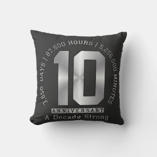 10 Year Anniversary Milestone - A Decade Strong  Cushion