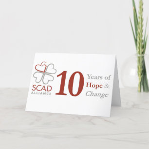 10 year Anniversary Notecard