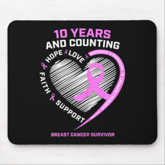 10 Year Breast Cancer Survivor Gifts For Women Can Mouse Mat