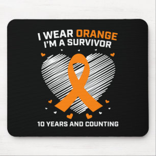 10 Year Cancer Free Leukaemia Survivor Gifts Orang Mouse Mat