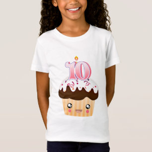 10 Year Cupcake T - Pink T-Shirt