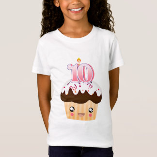 10 Year Cupcake T - Pink T-Shirt