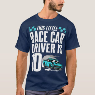 10 Year Old 10th Birthday Gift Boys Cool Kid Car T-Shirt