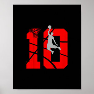 10 Year Old 10th Sketll Birthday Partytheme Boys G Poster