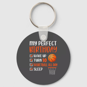 10 Year Old Basketball Birthday Party 10th Boy Bda Key Ring