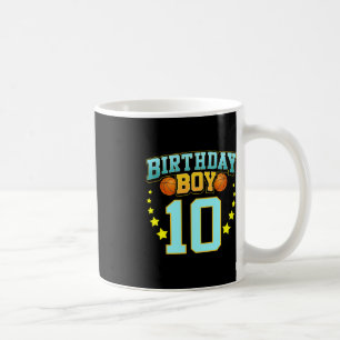 10 Year Old Basketball Player 10th Birthday Party Coffee Mug