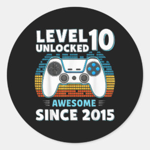 10 Year Old Bday Decorations Son Boy 10yr 2015 10t Classic Round Sticker