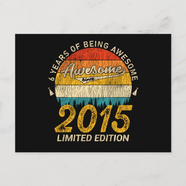 10 Year Old Bday Retro Awesome 10th Birthday Gift Postcard (Front)