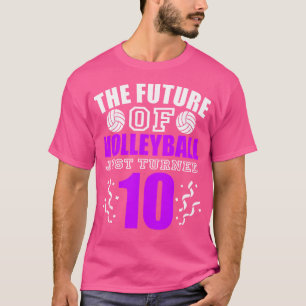 10 Year Old Birthday Funny Volleyball Girl T-Shirt