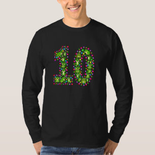 10 Year Old Frog 10th Birthday Party B Day Frog Ki T-Shirt