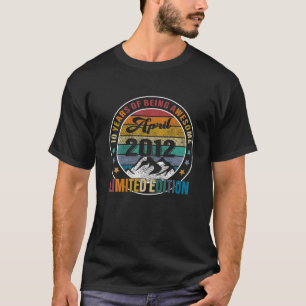 10 Year Old Gift Vintage April 2012 10Th Birthday T-Shirt