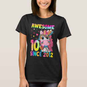 10 Year Old  Girl Teens Cute Unicorn Boho 10th Bir T-Shirt