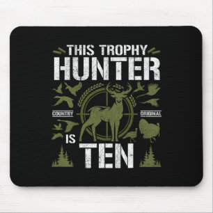 10 Year Old Hunting Birthday Party Deer Hunter 10t Mouse Mat