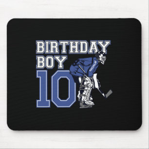 10 Year Old Ice Hockey Goalie Themed Birthday 10th Mouse Mat