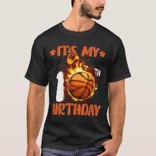 10 Year Old It's My 10th Birthday Basketball  T-Shirt