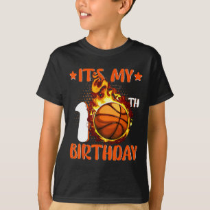 10 Year Old It's My 10th Birthday Basketball  T-Shirt