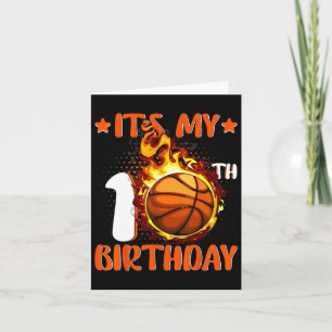 10 Year Old It's My 10th Birthday Bysketbyll Card