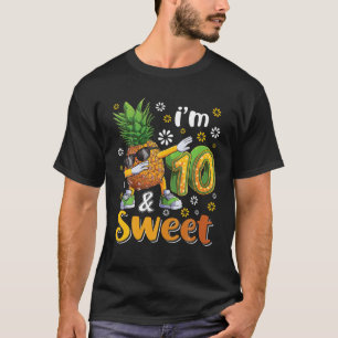10 Year Old Pineapple Birthday Girl Sweet Fruit 10 T-Shirt