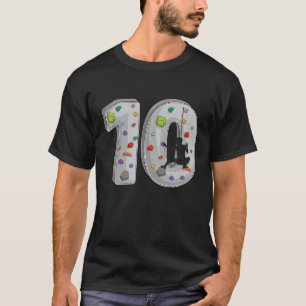 10 Year Old Rock Climbing 10Th Birthday Adventures T-Shirt