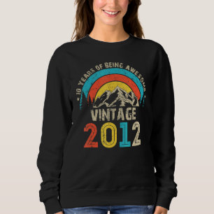 10 Year Old Vintage 2012 10th Birthday Sweatshirt
