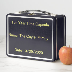 10 year time capsule metal lunch box