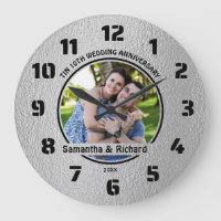 10 Year Wedding Anniversary Couple Name Photo Tin