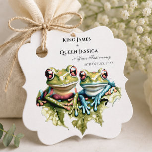 10 Year Wedding Anniversary Garden Casual Party Favour Tags