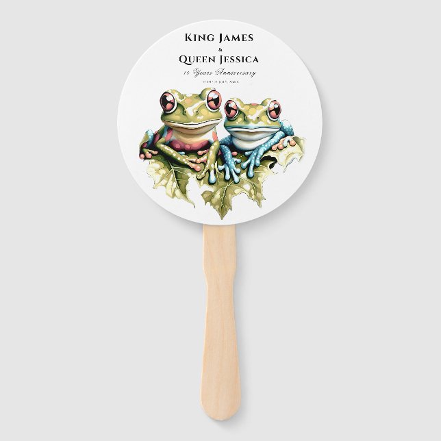 10 Year Wedding Anniversary Garden Casual Party Hand Fan (Front)