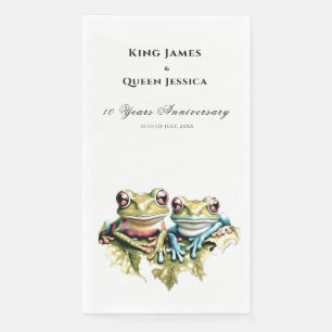 10 Year Wedding Anniversary Garden Casual Party Napkin