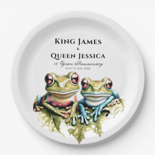 10 Year Wedding Anniversary Garden Casual Party Paper Plate