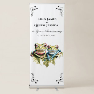 10 Year Wedding Anniversary Garden Casual Party Retractable Banner