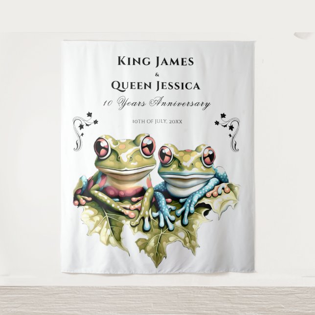 10 Year Wedding Anniversary Garden Casual Party Tapestry (Front)