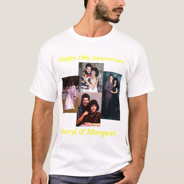10 Year Wedding Anniversary T-Shirt (Front)