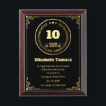 10 Year Work Anniversary | Employee Appreciation Award Plaque<br><div class="desc">10 year work anniversary quotes award,  for Employee Appreciation. personalised gift</div>