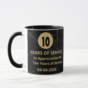 10 Year Work Anniversary Employee Appreciation Mug