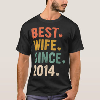 10 Years Anniversary For Her Best Wife Since 2014 T-Shirt