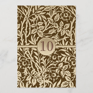 10 years anniversary invitation vintage design