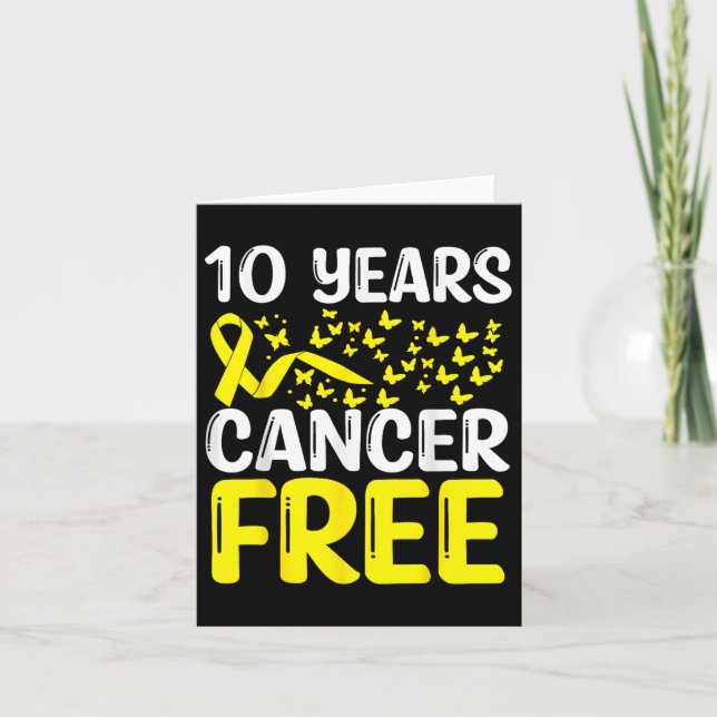 10 Years Bone Cancer Free Bone Cancer Survivor Awa Card (Front)
