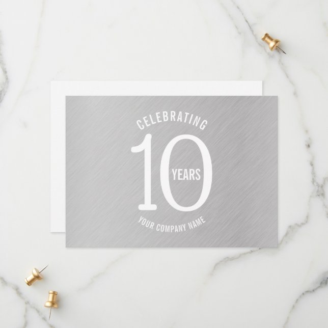 10 years corporate anniversary party invitations (Front/Back In Situ)