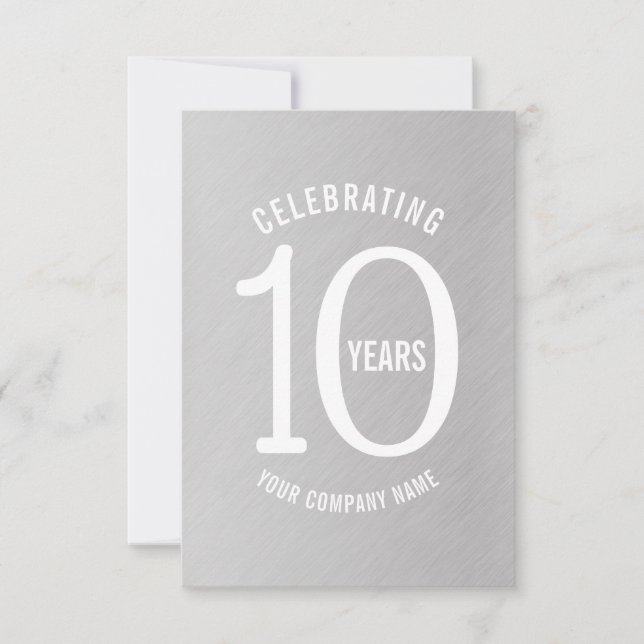 10 years corporate anniversary party save the date (Front)