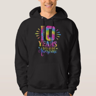 10 Years Of Being Awesome 10th Birthday Girl Hoodie