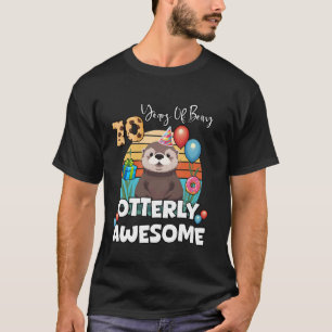 10 Years Of Being Otterly Awesome Sea Otter Tenth  T-Shirt